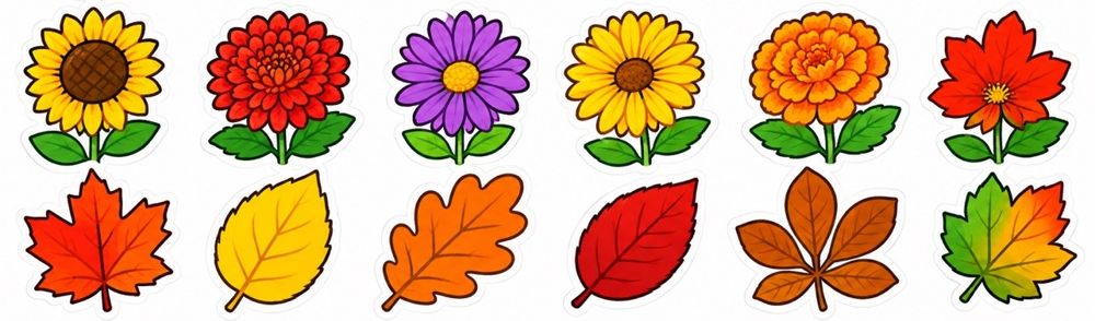 Autumn stickers sheet