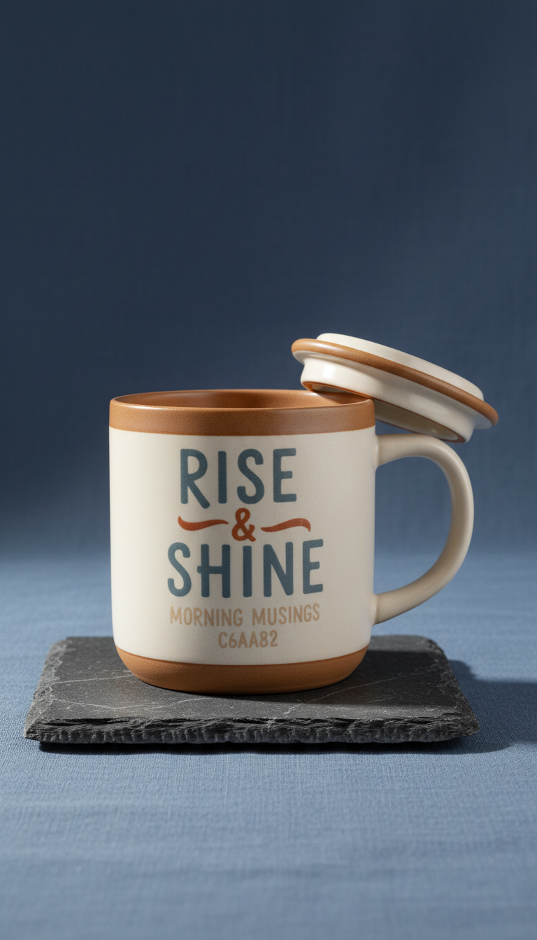 Ceramic Mug with Creative Quote in a new setting