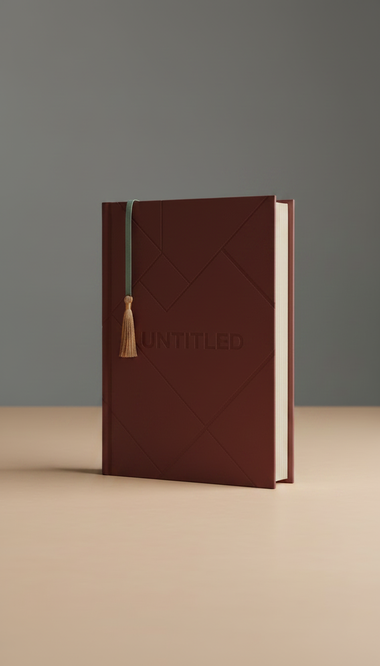 Alternate angle view of Hardback Journal with Bookmark
