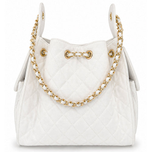 Bayshore Bucket Bag Medium -  White Denim