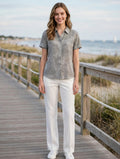 FNUM COUGAR Grey Paisley Shirt - Size Medium